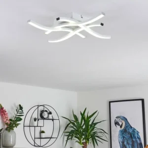 hofstein Plafonnier Letala LED Noir, 4 lumières* Lampes Modernes