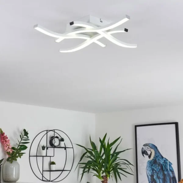 hofstein Plafonnier Letala LED Noir, 4 lumières* Lampes Modernes