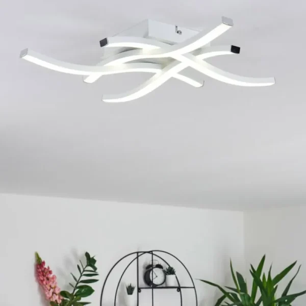 hofstein Plafonnier Letala LED Noir, 4 lumières* Lampes Modernes