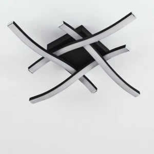 hofstein Plafonnier Letala LED Noir, 4 lumières* Lampes Modernes