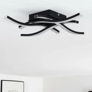 hofstein Plafonnier Letala LED Noir, 4 lumières* Lampes Modernes