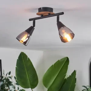 hofstein Plafonnier Leteque Écru, Noir, 2 lumières* Lampes Modernes
