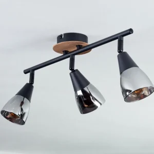 hofstein Plafonnier Leteque Écru, Noir, 3 lumières* Lampes Modernes