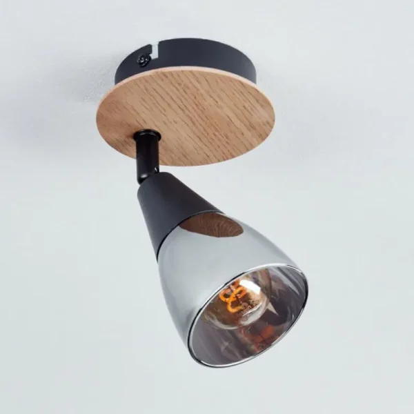 hofstein Plafonnier Leteque Écru, Noir, 1 lumière* Lampes Modernes