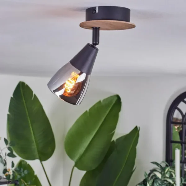 hofstein Plafonnier Leteque Écru, Noir, 1 lumière* Lampes Modernes