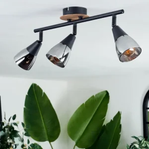 hofstein Plafonnier Leteque Écru, Noir, 3 lumières* Lampes Modernes