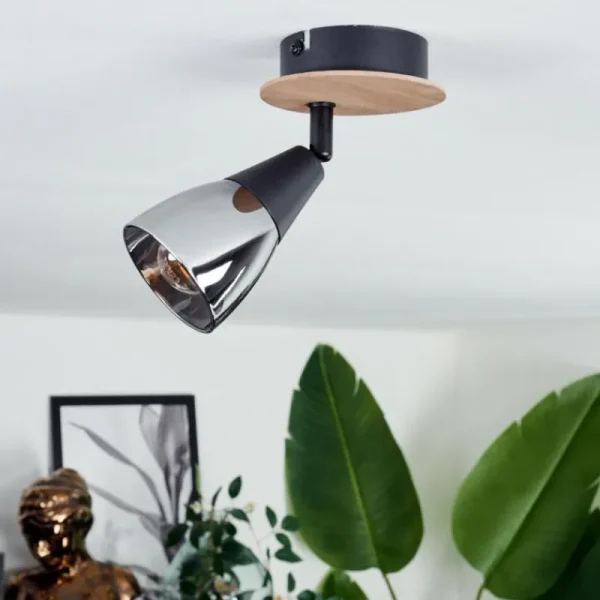 hofstein Plafonnier Leteque Écru, Noir, 1 lumière* Lampes Modernes