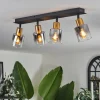 hofstein Plafonnier Leteque Noir, 4 lumières* Lampes Modernes