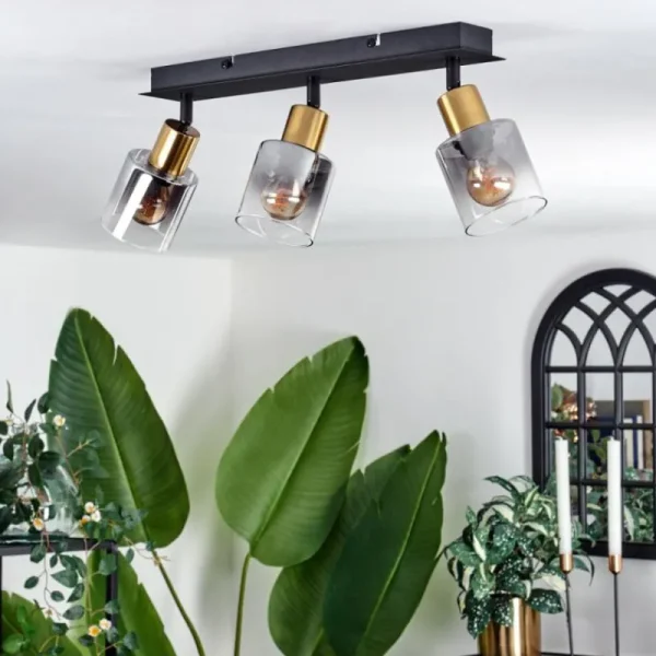 hofstein Plafonnier Leteque Noir, 3 lumières* Lampes Modernes