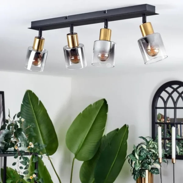 hofstein Plafonnier Leteque Noir, 4 lumières* Lampes Modernes