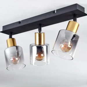 hofstein Plafonnier Leteque Noir, 3 lumières* Lampes Modernes