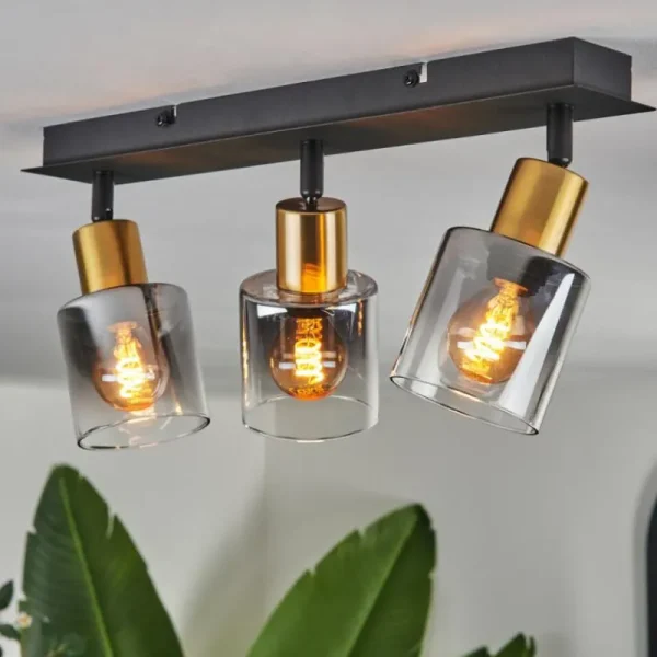 hofstein Plafonnier Leteque Noir, 3 lumières* Lampes Modernes