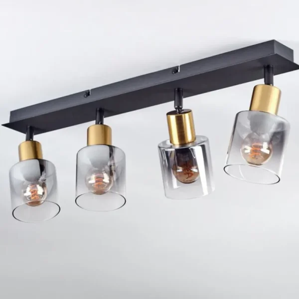 hofstein Plafonnier Leteque Noir, 4 lumières* Lampes Modernes