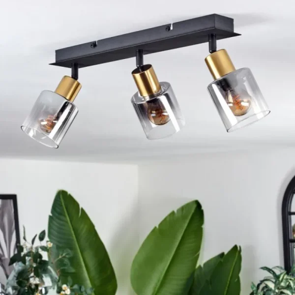 hofstein Plafonnier Leteque Noir, 3 lumières* Lampes Modernes