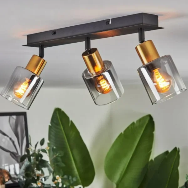 hofstein Plafonnier Leteque Noir, 3 lumières* Lampes Modernes