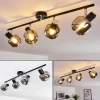 hofstein Plafonnier Lexington Chrome, Noir, 4 lumières* Lampes Modernes