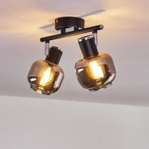 hofstein Plafonnier Lexington Chrome, Noir, 2 lumières* Lampes Modernes