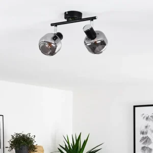 hofstein Plafonnier Lexington Chrome, Noir, 2 lumières* Lampes Modernes