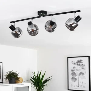 hofstein Plafonnier Lexington Chrome, Noir, 4 lumières* Lampes Modernes