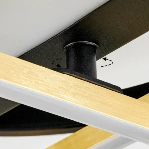 hofstein Plafonnier Lillavois LED Noir, 1 lumière, Télécommandes* Lampes Modernes