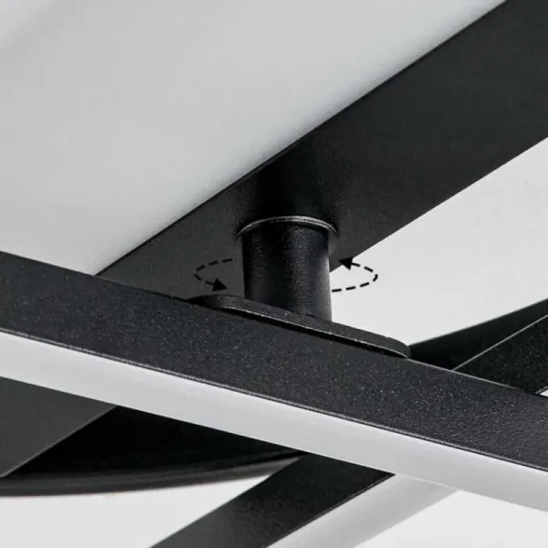 hofstein Plafonnier Lillavois LED Noir, 1 lumière, Télécommandes* Lampes Modernes