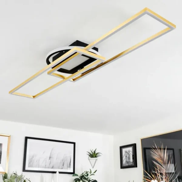 hofstein Plafonnier Lillavois LED Noir, 1 lumière, Télécommandes* Lampes Modernes