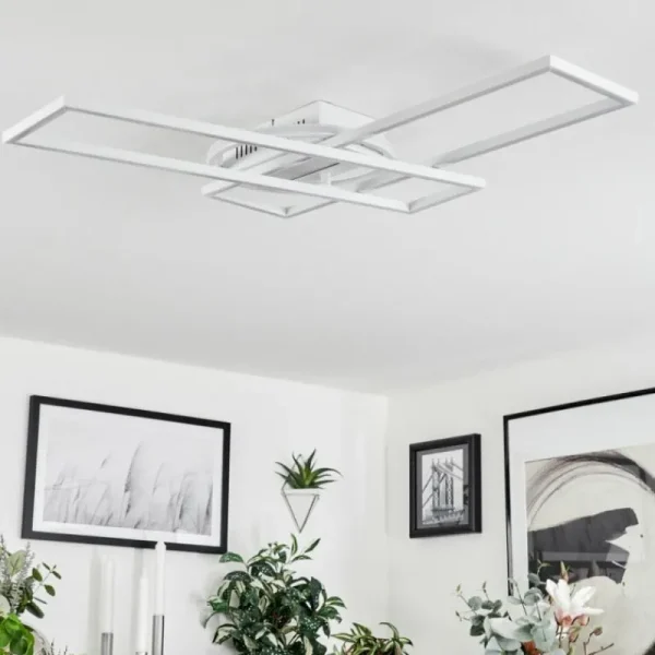 hofstein Plafonnier Lillavois LED Blanc, 1 lumière, Télécommandes* Lampes Modernes