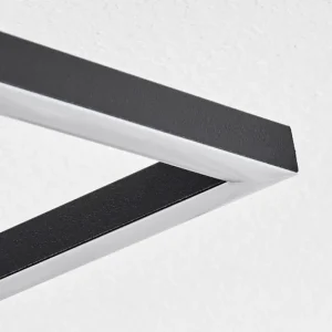 hofstein Plafonnier Lillavois LED Noir, 1 lumière, Télécommandes* Lampes Modernes