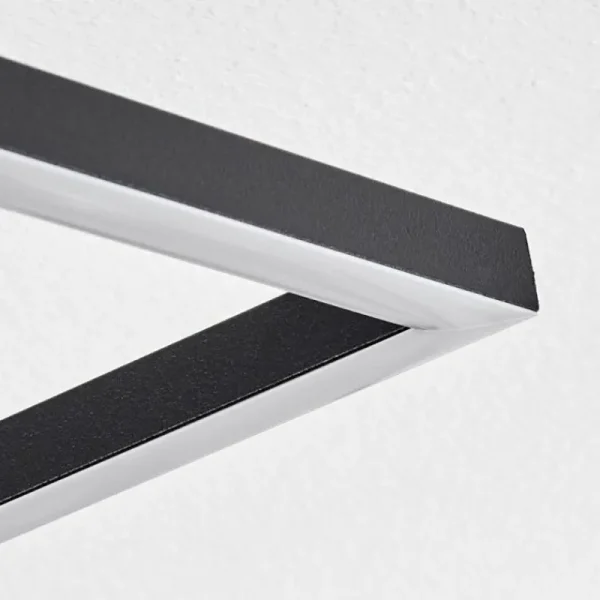 hofstein Plafonnier Lillavois LED Noir, 1 lumière, Télécommandes* Lampes Modernes