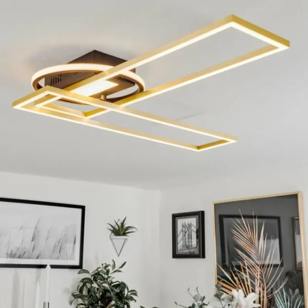 hofstein Plafonnier Lillavois LED Noir, 1 lumière, Télécommandes* Lampes Modernes