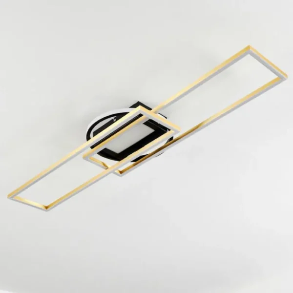 hofstein Plafonnier Lillavois LED Noir, 1 lumière, Télécommandes* Lampes Modernes