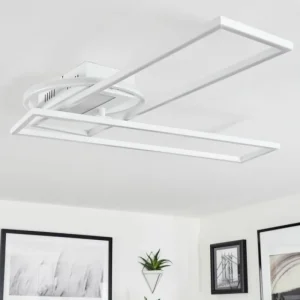 hofstein Plafonnier Lillavois LED Blanc, 1 lumière, Télécommandes* Lampes Modernes