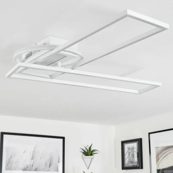 hofstein Plafonnier Lillavois LED Blanc, 1 lumière, Télécommandes* Lampes Modernes