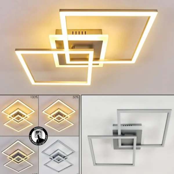 hofstein Plafonnier Lithgow LED Argenté, 1 lumière* Lampes Modernes