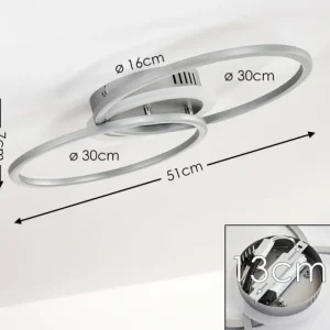 hofstein Plafonnier Lithgow LED Argenté, 1 lumière* Lampes Modernes
