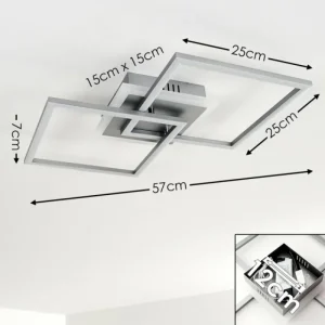 hofstein Plafonnier Lithgow LED Argenté, 1 lumière* Lampes Modernes