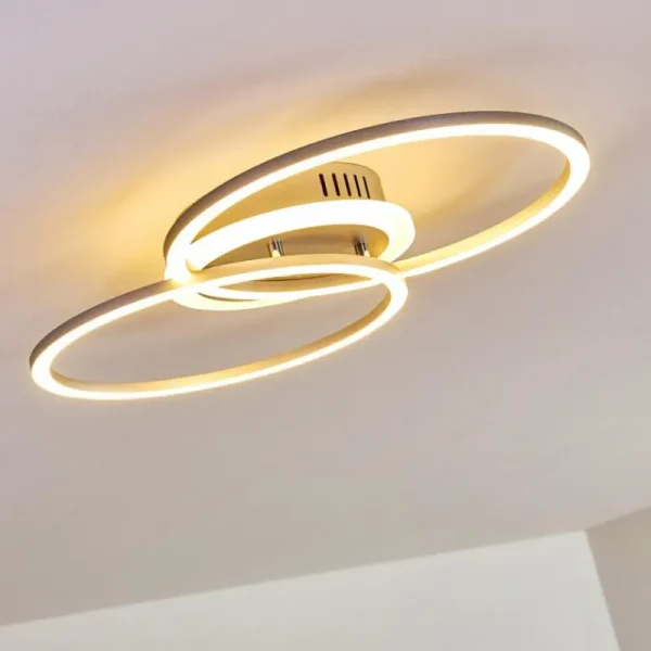hofstein Plafonnier Lithgow LED Argenté, 1 lumière* Lampes Modernes