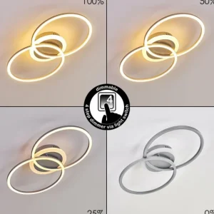 hofstein Plafonnier Lithgow LED Argenté, 1 lumière* Lampes Modernes