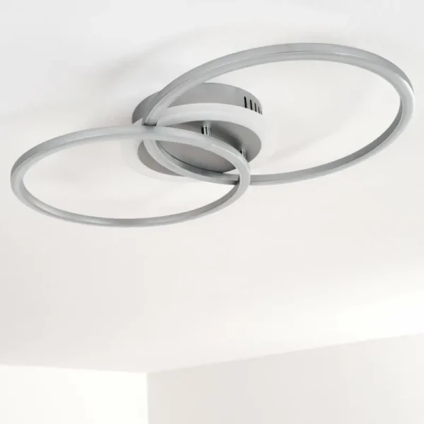 hofstein Plafonnier Lithgow LED Argenté, 1 lumière* Lampes Modernes
