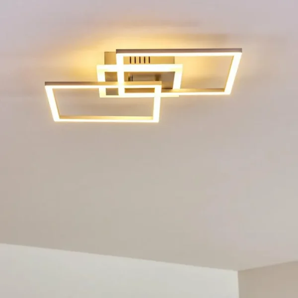 hofstein Plafonnier Lithgow LED Argenté, 1 lumière* Lampes Modernes