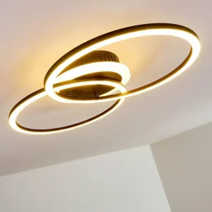 hofstein Plafonnier Lithgow LED Noir, 1 lumière* Lampes Modernes