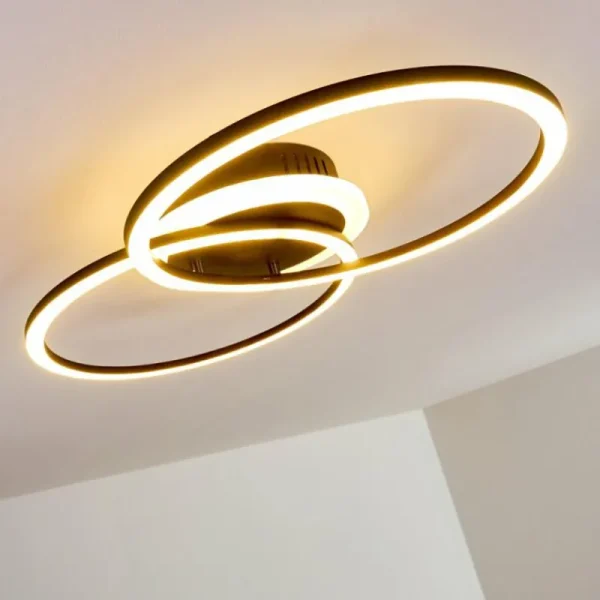 hofstein Plafonnier Lithgow LED Noir, 1 lumière* Lampes Modernes