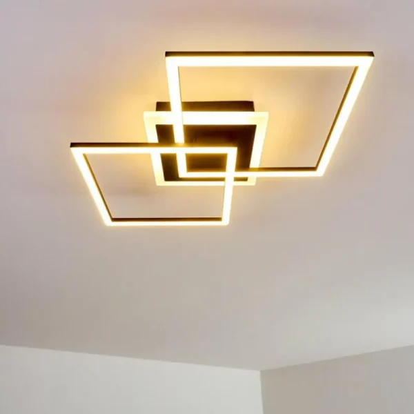 hofstein Plafonnier Lithgow LED Noir, 1 lumière* Lampes Modernes