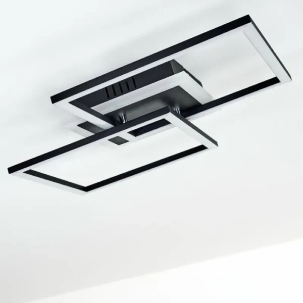 hofstein Plafonnier Lithgow LED Noir, 1 lumière* Lampes Modernes