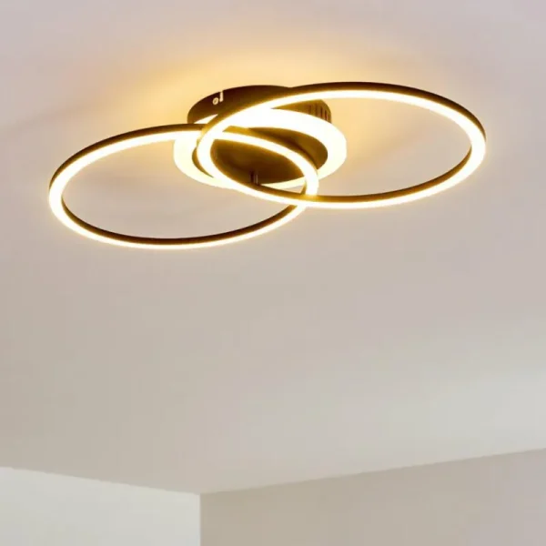 hofstein Plafonnier Lithgow LED Noir, 1 lumière* Lampes Modernes