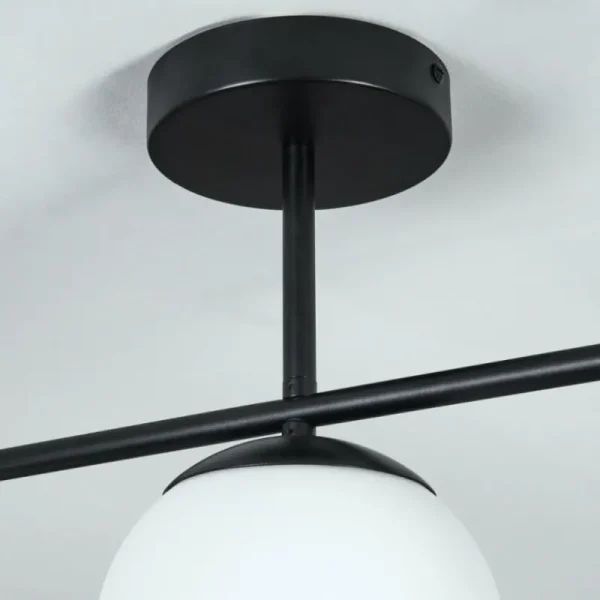 hofstein Plafonnier Litoral Noir, 3 lumières* Lampes En Verre