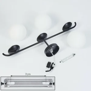 hofstein Plafonnier Litoral Noir, 3 lumières* Lampes En Verre