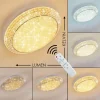 hofstein Plafonnier Litto LED Blanc, 1 lumière, Télécommandes* Lampes Modernes