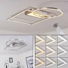 hofstein Plafonnier Loftheim LED Chrome, Nickel mat, 1 lumière* Lampes Modernes