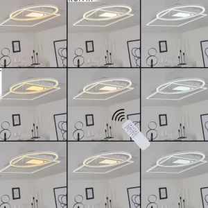 hofstein Plafonnier Loftheim LED Chrome, Blanc, 1 lumière* Lampes Modernes
